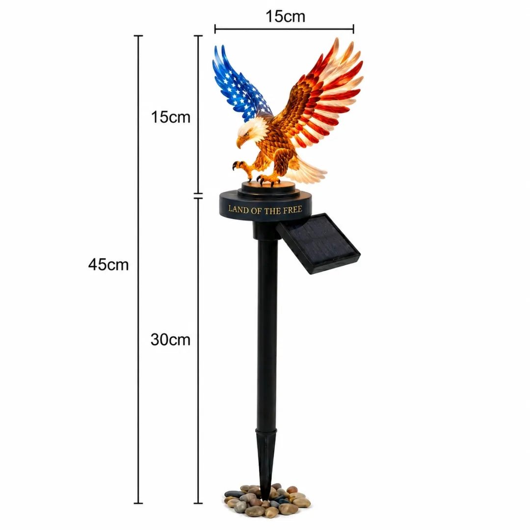 ๐ฅLast Day 49% OFF-Solar Eagle Garden Light โ A Glowing Tribute to American Freedom-Buy 2 Free shipping