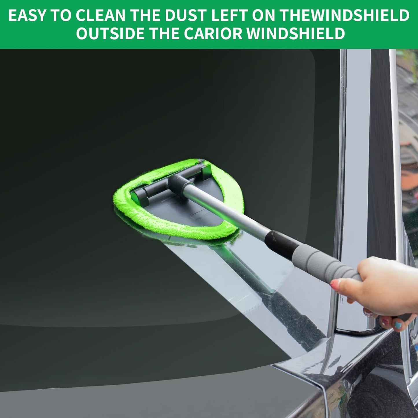 Microfiber Windshield Cleaner with Extendable Handle