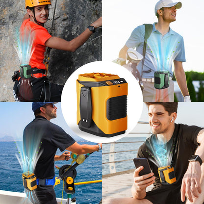 Personal Portable Waist Clip Fan, Hands-Free Hanging Neck Fan