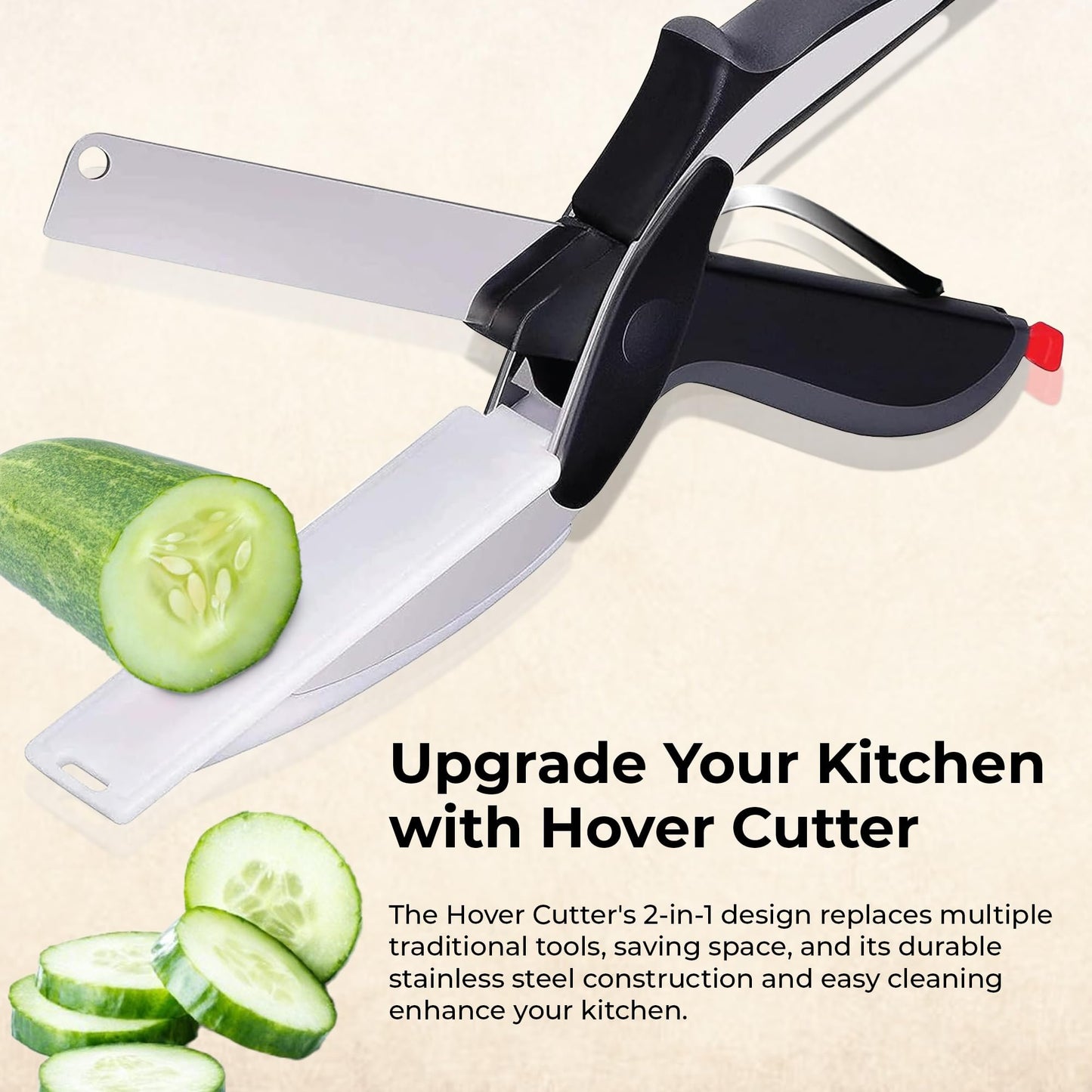 🔪 Revolutionize Your Kitchen with Hover Cutter 2-in-1 Scissors & Cutting Board! 🍴