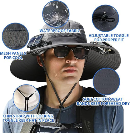 Ultralight Solar Fan Sun Hat – Lighter Than a Baseball!⚾(Only 11oz)