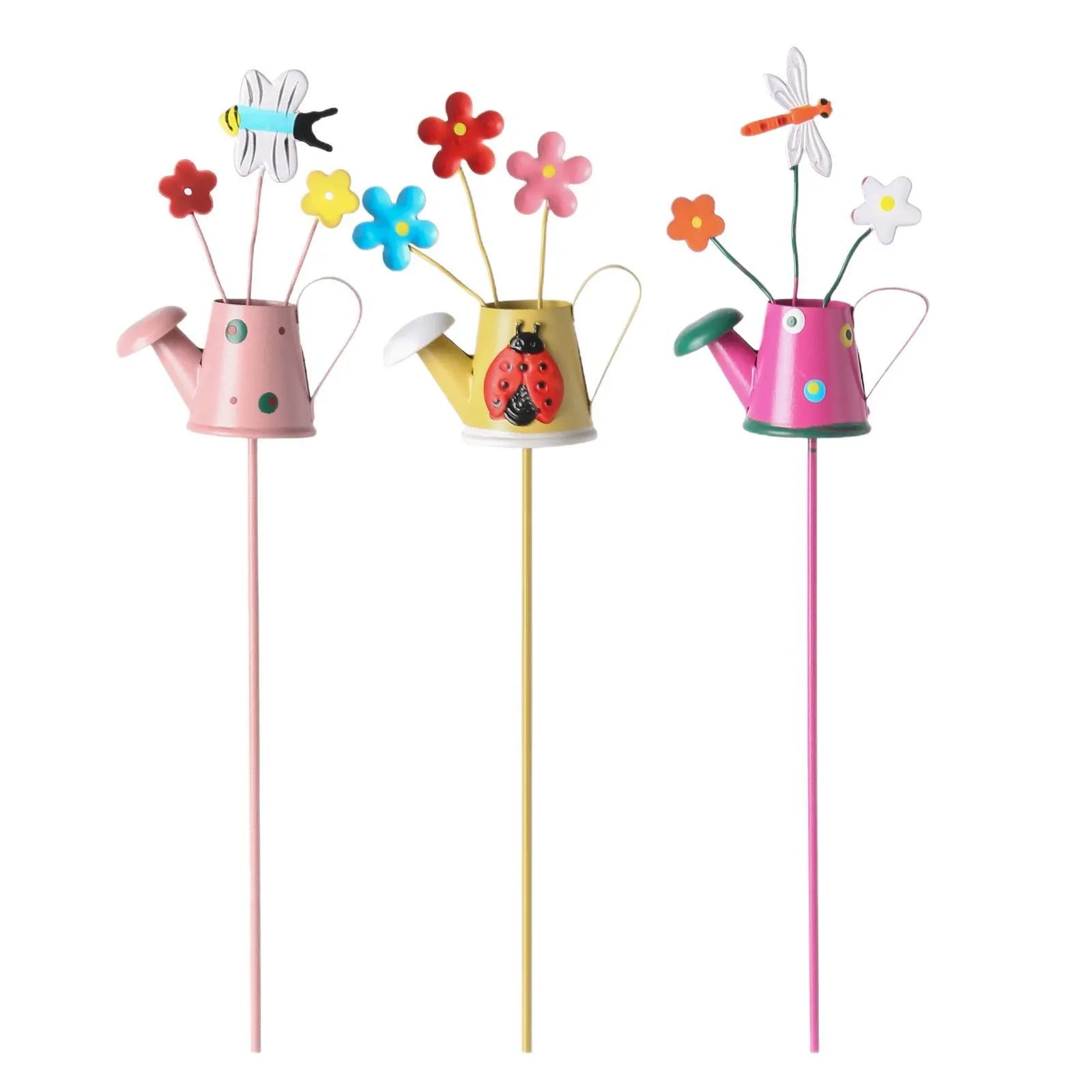 Watering Can Flower Stakes