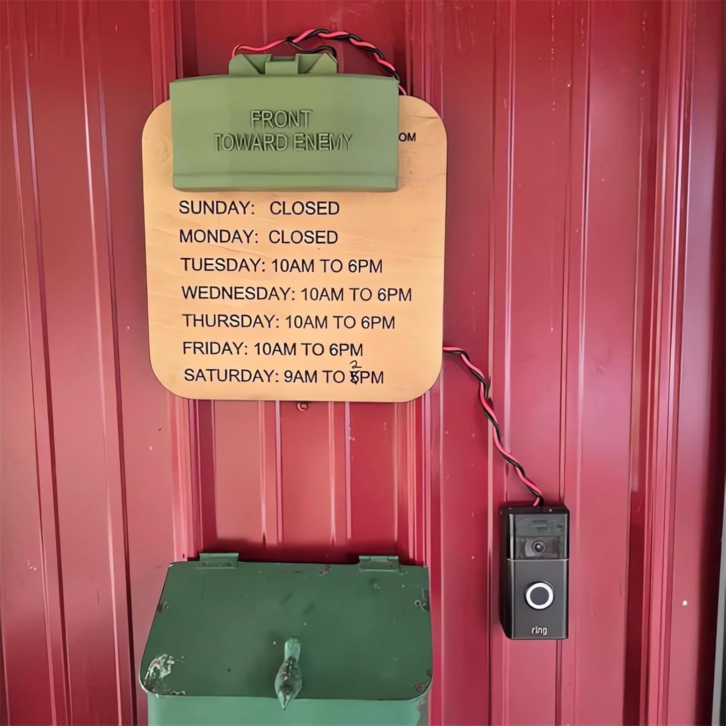 🔥LAST DAY 50% OFF - Ring Cam Claymore Mine Doorbell Prank Sign