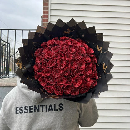 💕Glitter Rose Bouquet💕Couple Glitter Everlasting Rose Bouquet (Never Wither)