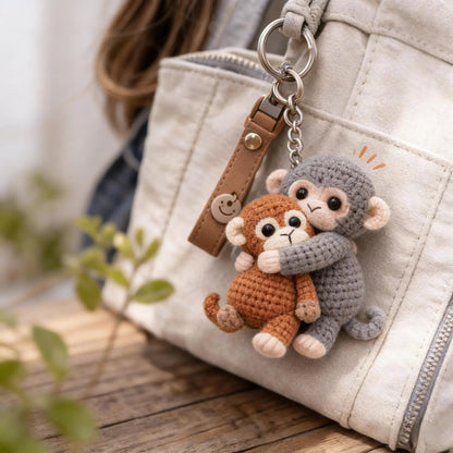 🔥LAST DAY 50% OFF - 💕Handcrafted Crochet Punch Monkey Keychain