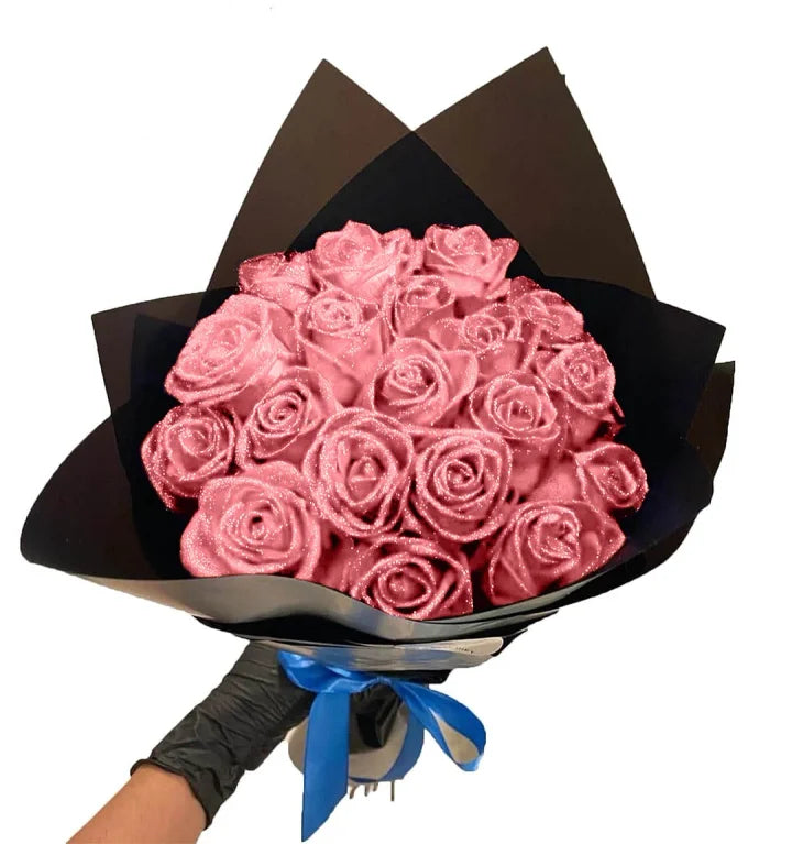 💕Glitter Rose Bouquet💕Couple Glitter Everlasting Rose Bouquet (Never Wither)