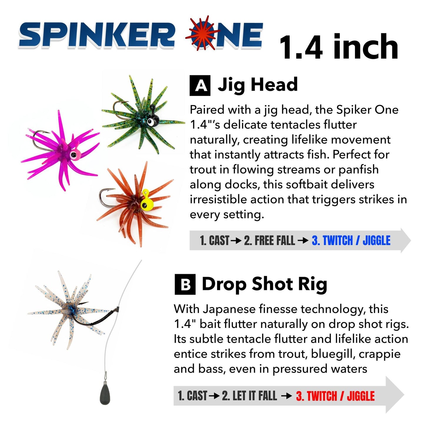 🎣🐙 Tentacle Finesse Soft Plastic Lure( TPE material 🧩)