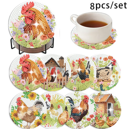 ✍️🎨Art Diamond Painting Coasters Kits for Adults