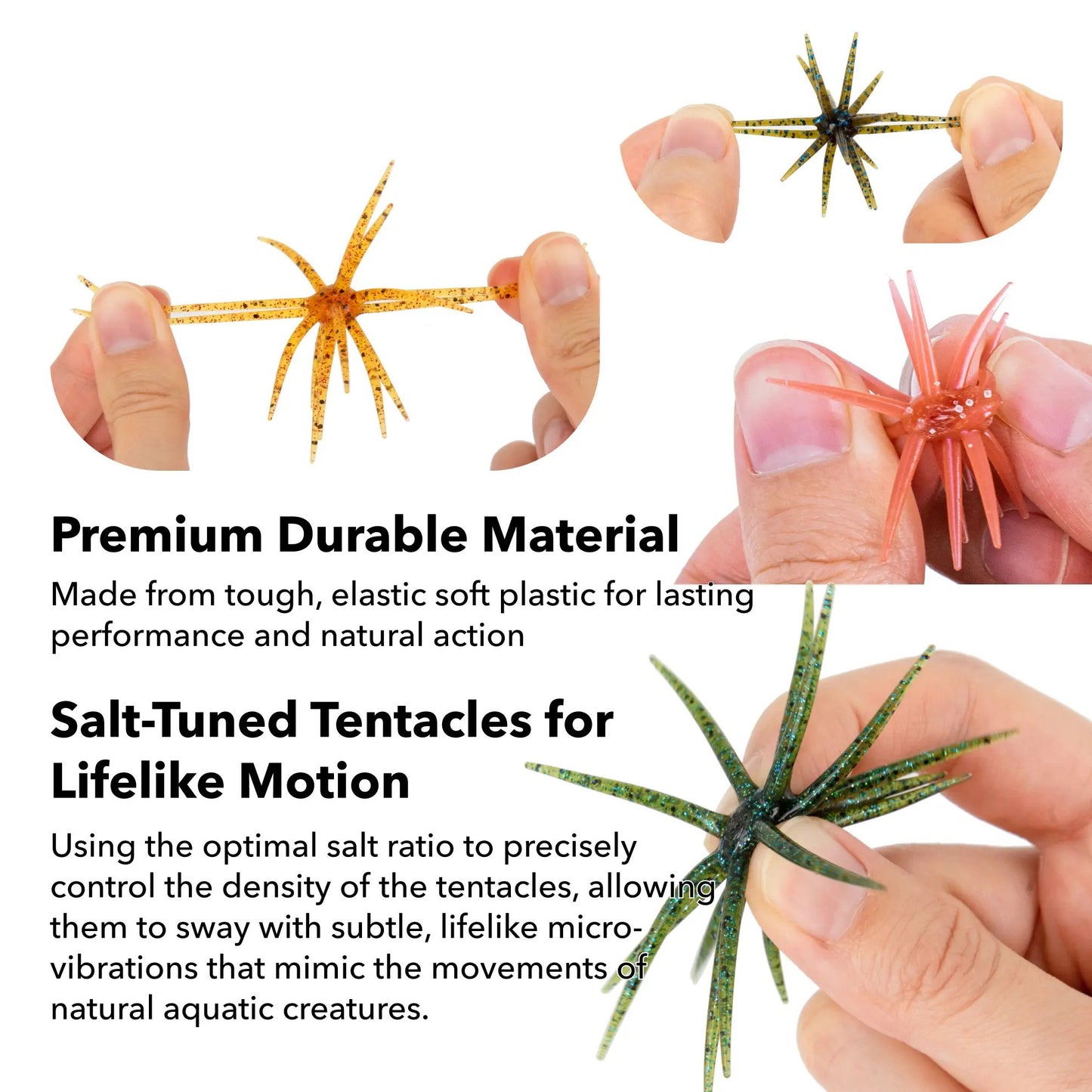 🎣🐙 Tentacle Finesse Soft Plastic Lure( TPE material 🧩)