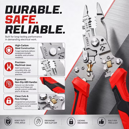 ⚡🛠️16-in-1 Multifunctional Electrical Pliers with Voltage Tester, Heavy Duty Wire Stripper for Electricians & DIY Projects