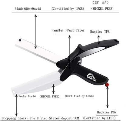 🔪 Revolutionize Your Kitchen with Hover Cutter 2-in-1 Scissors & Cutting Board! 🍴