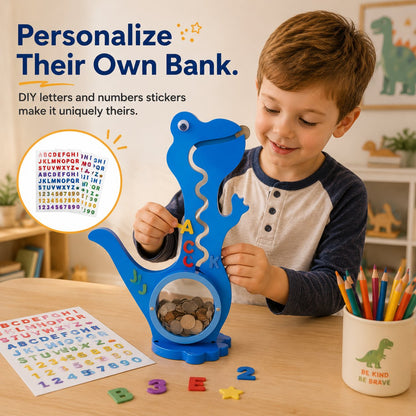 🦕 Interactive Dinosaur Coin Bank