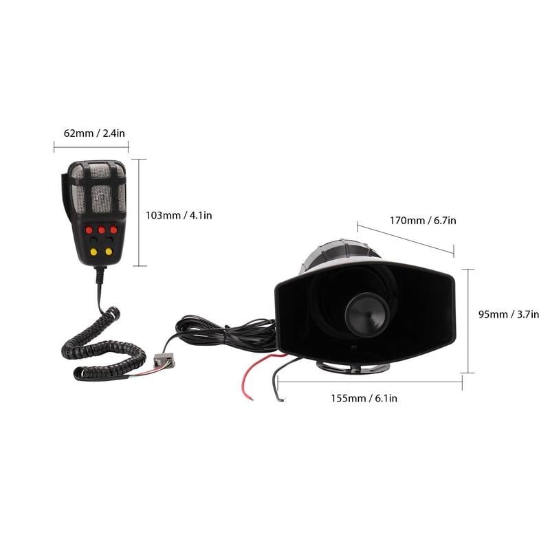⚡Hot Sales 49% OFF🔥 7-Tone Car Warning Siren | PA Speaker & Horn System!