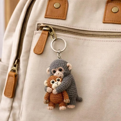 🔥LAST DAY 50% OFF - 💕Handcrafted Crochet Punch Monkey Keychain