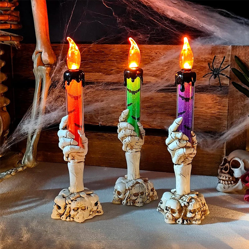 Gothic Ghost Hand LED Candle, Elegant Dark Academia Table Home Ornament