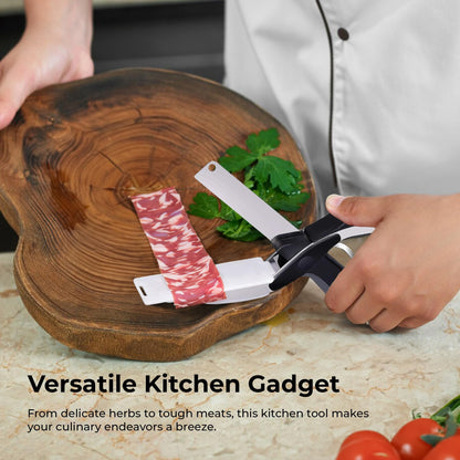 🔪 Revolutionize Your Kitchen with Hover Cutter 2-in-1 Scissors & Cutting Board! 🍴