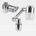 3D Filter Faucet Set - Multi-Angle Swivel Faucet Aerator with 3 Included Filter Cartridges, Anti-Splash Soft Aeration, Transparent Visible Filter Housing, Compatible with Kitchen, Bathroom & Laundry Faucets