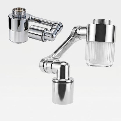 3D Filter Faucet Set - Multi-Angle Swivel Faucet Aerator with 3 Included Filter Cartridges, Anti-Splash Soft Aeration, Transparent Visible Filter Housing, Compatible with Kitchen, Bathroom & Laundry Faucets