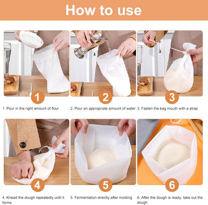 Reusable Silicone Dough Kneading Bag for Baking