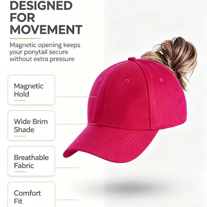 Magnetic Ponytail Cap – Sun Protection Meets Hair-Friendly Design 🧢💨