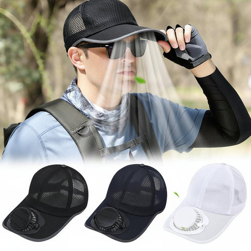 🧢2026 Pro Outdoor Cooling Hat: Dual-Power Fan Cap