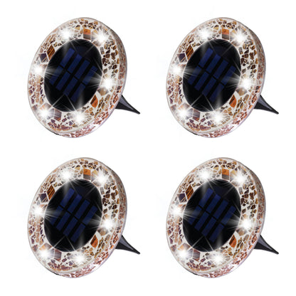 ✨Solar Mosaic Disk Lights - Waterproof LED Pathway Lights with Auto On/off