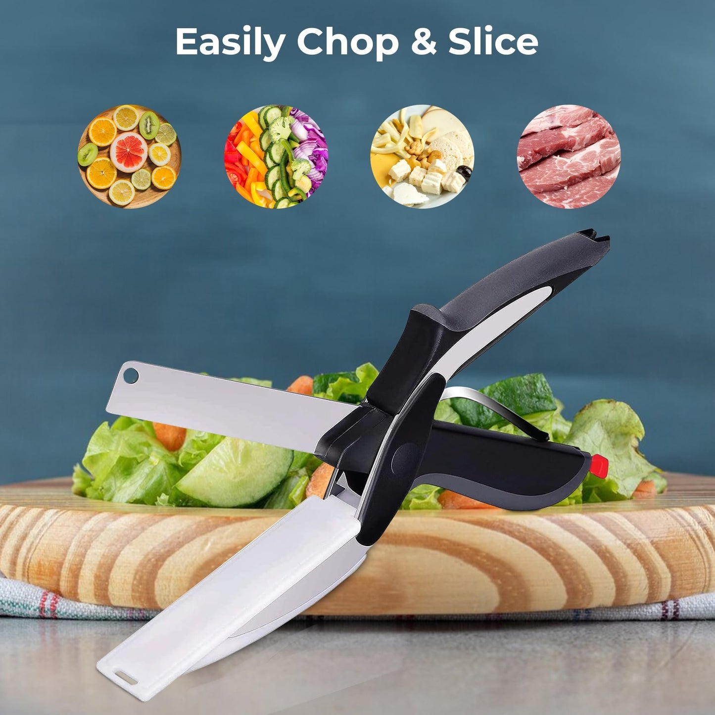 🔪 Revolutionize Your Kitchen with Hover Cutter 2-in-1 Scissors & Cutting Board! 🍴