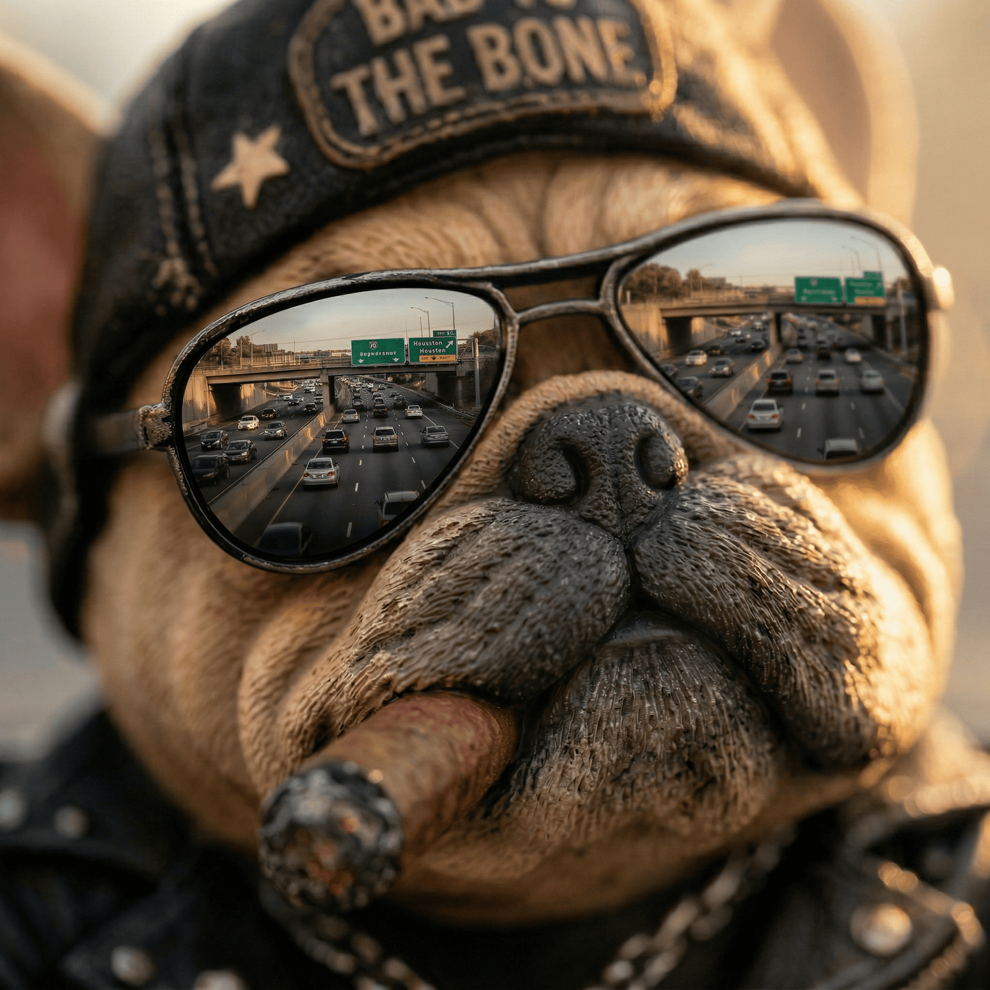 "Too Old To Care" Hardcore Frenchie Dashboard Bobblehead😎 - Rebellious Middle Finger Bulldog Car Decor