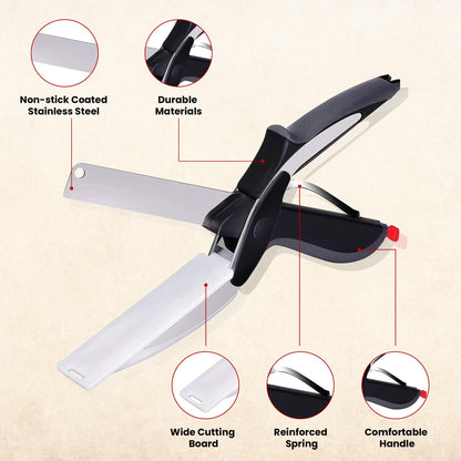 🔪 Revolutionize Your Kitchen with Hover Cutter 2-in-1 Scissors & Cutting Board! 🍴