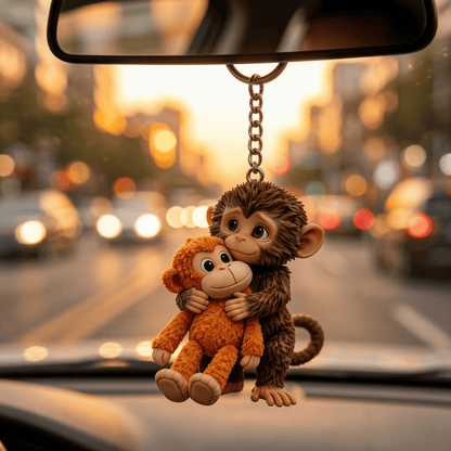 🐵💕Baby Punch: The Hug You Can Hold 🐒 | Viral Monkey Hugging Monkey Keychain - Emotional Gift for Loved Ones