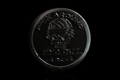 🤣F Around and Find Out (Skull & Helmet) Metal Badge