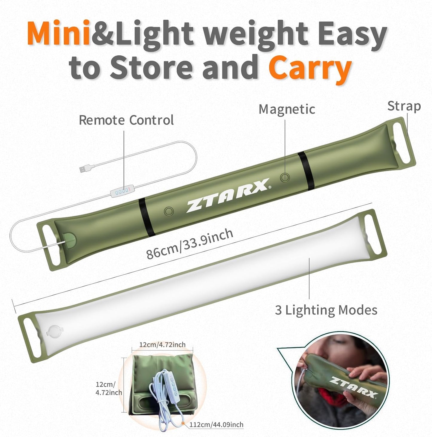 Portable Inflatable and Foldable Solar Light