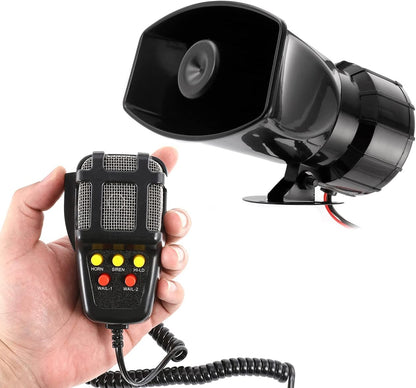 ⚡Hot Sales 49% OFF🔥 7-Tone Car Warning Siren | PA Speaker & Horn System!