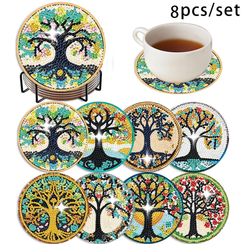 ✍️🎨Art Diamond Painting Coasters Kits for Adults