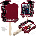 Class of 2026 Graduation Fans with Handle | Double Sided DIY Grad Photo Props