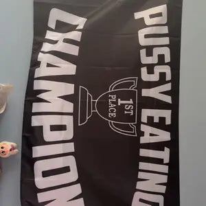 Last Day 49% OFF🔥 - P*ssy Eating Champion Flag (3x5 Ft),Double-Sided Embroidered