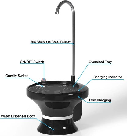 Automatic Electric Drinking Water Bottle Pump for 2-5 Gallon Water Jugs