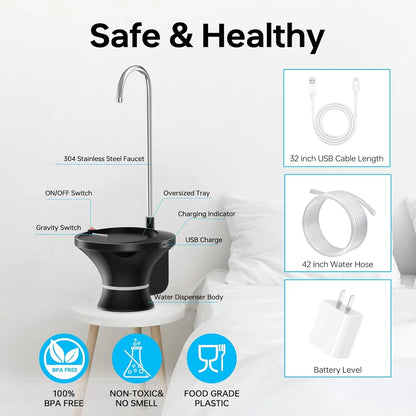 Automatic Electric Drinking Water Bottle Pump for 2-5 Gallon Water Jugs