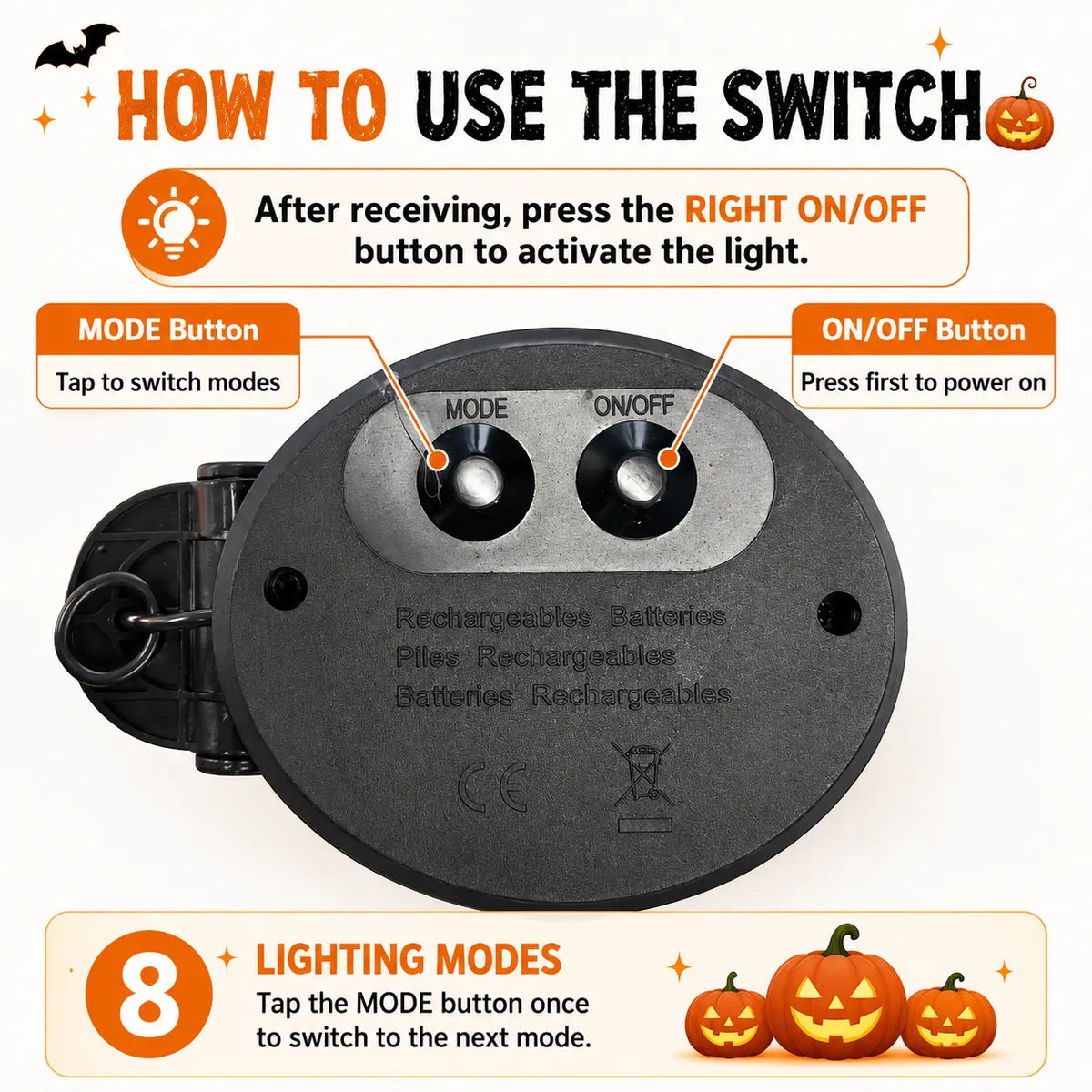 🔥LAST DAY 50% OFF - 🎃20-Head Halloween Garden Lights with 8 Lighting Modes