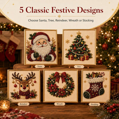 🎄 DIY Christmas Pearl Diamond Painting Art Kit With Frame (📦Buy 2 Free Shipping)