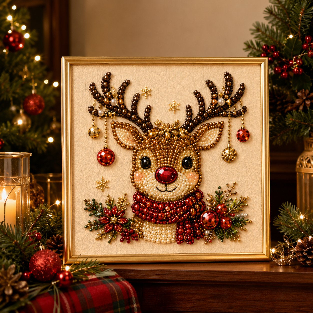 🎄 DIY Christmas Pearl Diamond Painting Art Kit With Frame (📦Buy 2 Free Shipping)