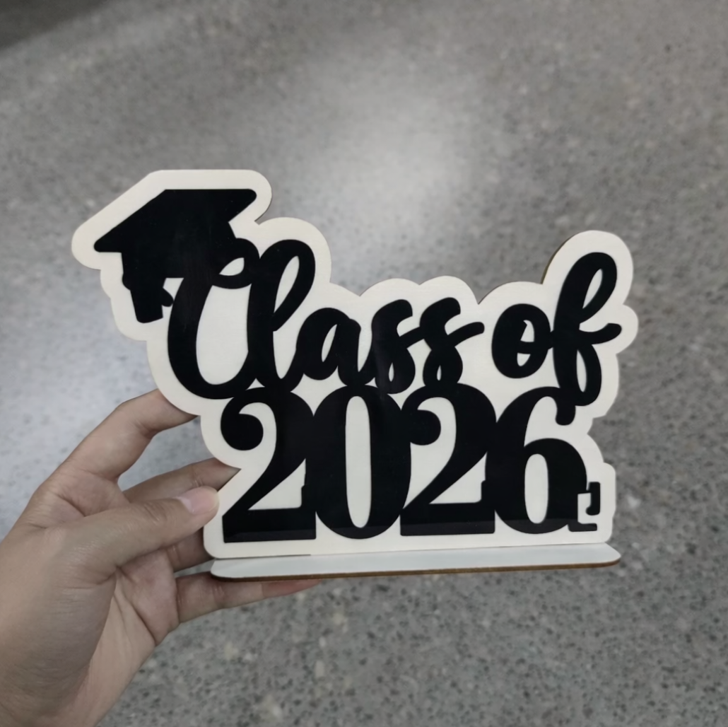 🎉🛍️"Class of 2026" Graduation Wooden Sign🎓