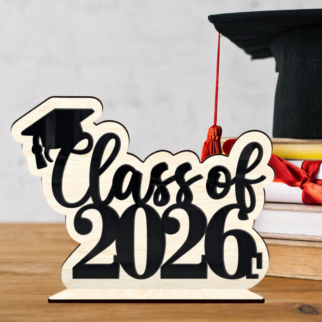 🎉🛍️"Class of 2026" Graduation Wooden Sign🎓