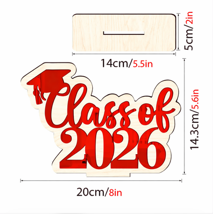 🎉🛍️"Class of 2026" Graduation Wooden Sign🎓