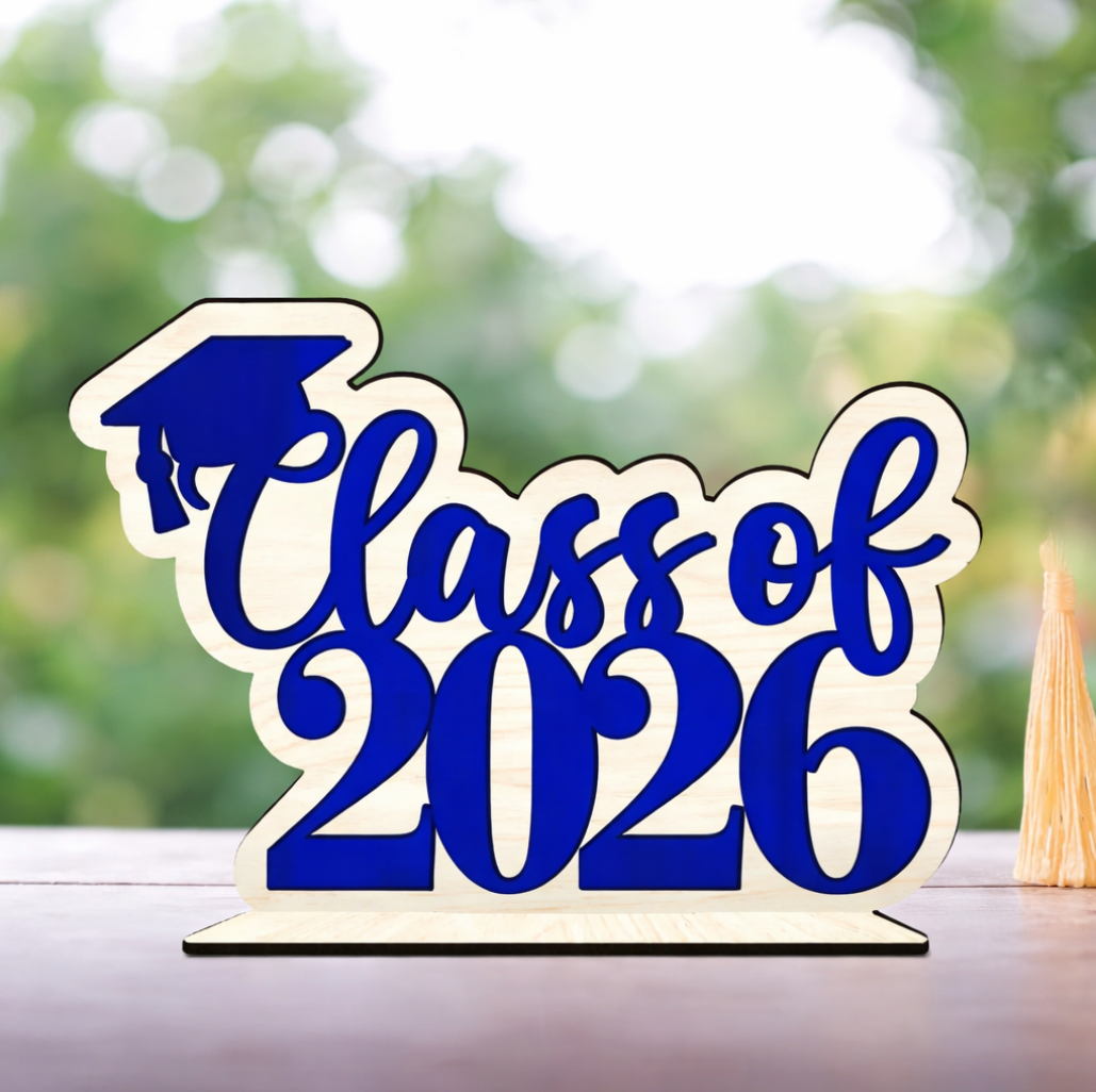 🎉🛍️"Class of 2026" Graduation Wooden Sign🎓