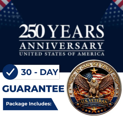 🔥Last Day 60% OFF 🔥 Honor America’s Heroes – 250 Years of Freedom Veteran Tribute Coin