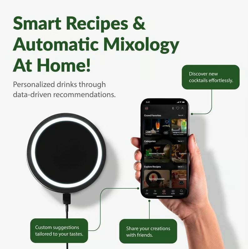 🎉Holiday Haul Sale-Up to 49% off🔥Smart Coaster 2.0 Cocktail Machine – Your Home Smart Mixologist, Grab Now!