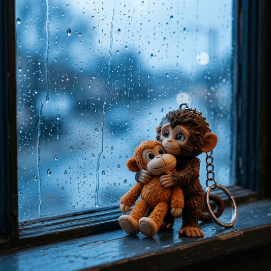 🐵💕Baby Punch: The Hug You Can Hold 🐒 | Viral Monkey Hugging Monkey Keychain - Emotional Gift for Loved Ones