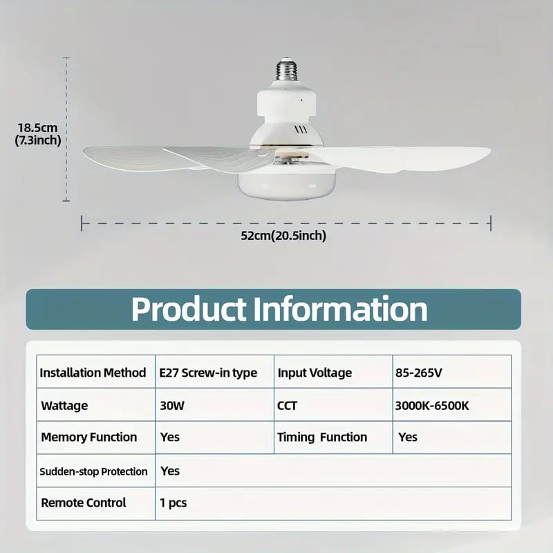 🔥LAST DAY 70% OFF🍃40W LED Ceiling Fan Light🎯
