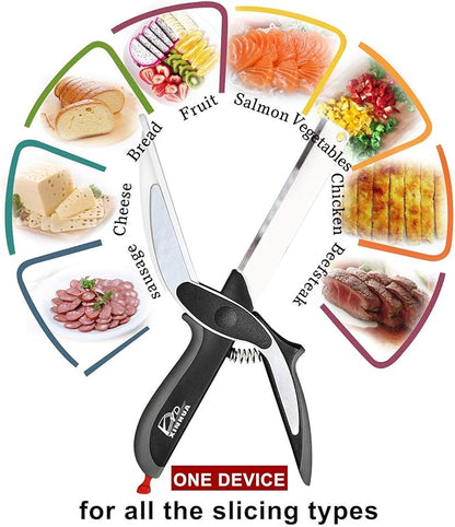 🔪 Revolutionize Your Kitchen with Hover Cutter 2-in-1 Scissors & Cutting Board! 🍴
